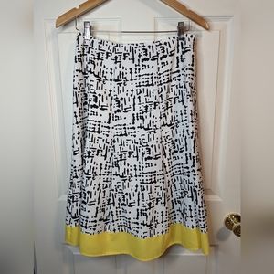 Molly & Maxx black, white and yellow Fit And Flare skirt size 4